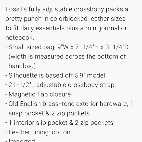 Fossil Black Kinley Crossbody Bag - Picture 5 of 11